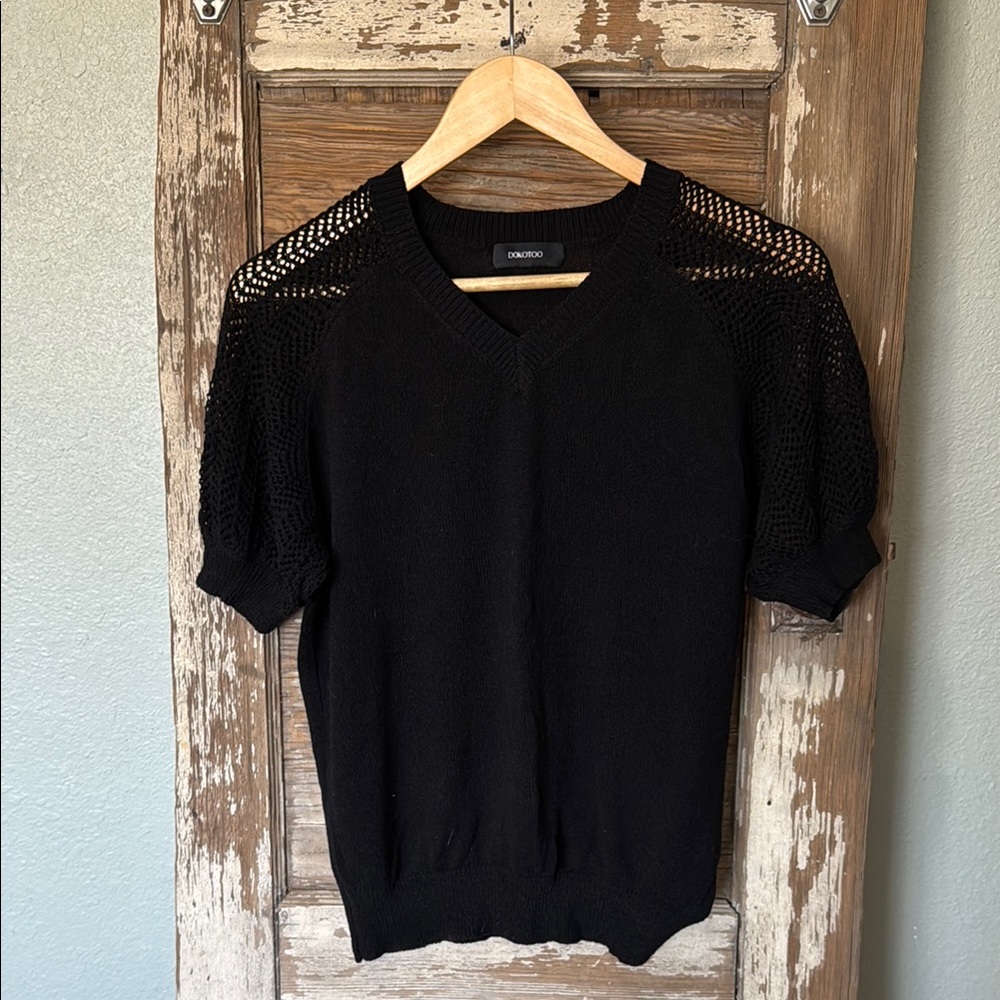 Chico's Elegant Black Knit Top size Medium